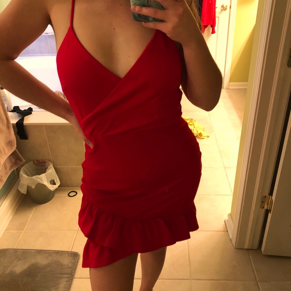 Lulus body con wrap dress